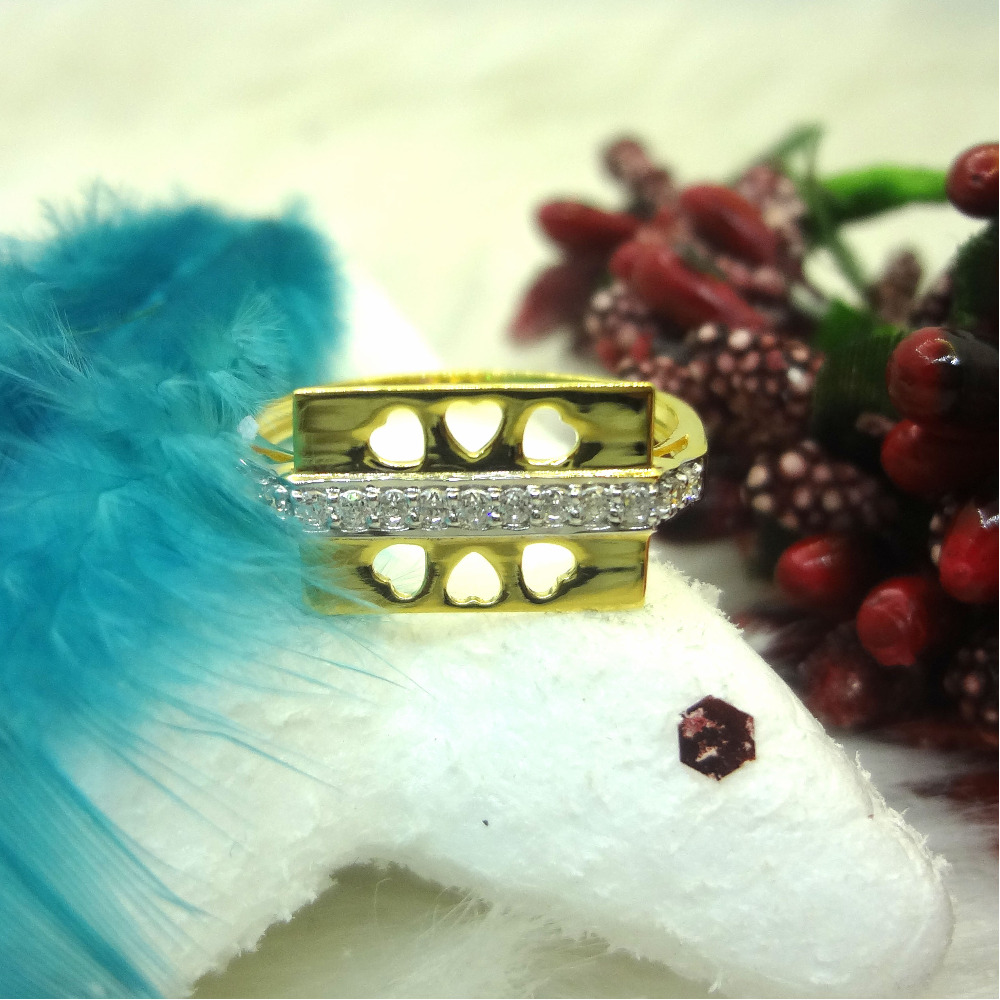 916 gold cz diamond ladies ring