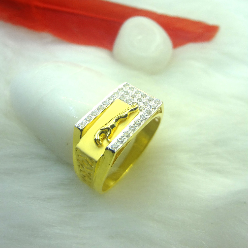 916 GOLD CZ DIAMOND GENTS RING