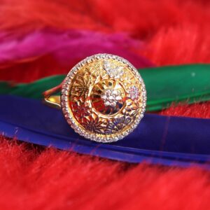 916 gold cz daimond cocktail ladies ring