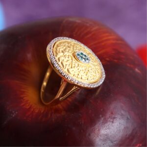 916 gold cz daimond cocktail ladies ring