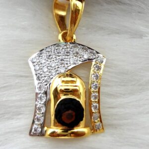 916 gold cz diamond gents pendant