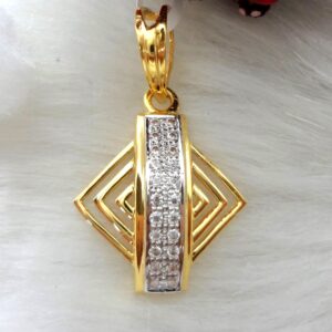 916 gold cz daimond stylish gents pendant