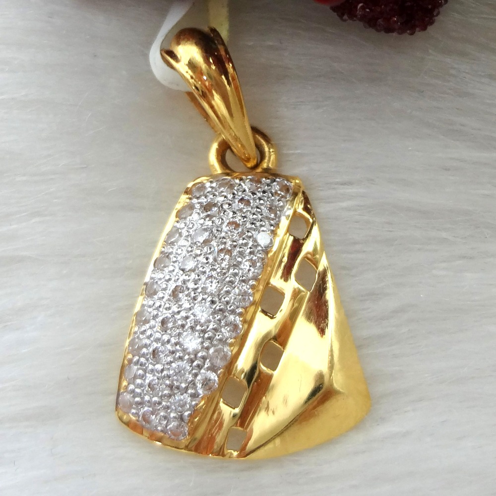 916 gold cz diamond amazing gents pendent