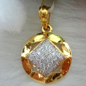 Circular design 22kt gold gents pendent