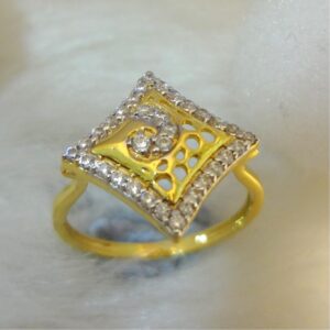 916 GOLD CZ DAIMOND  LADIES RING