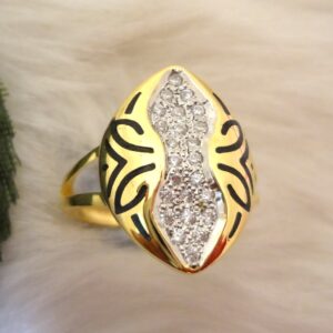 916 gold cz diamond ladies ring