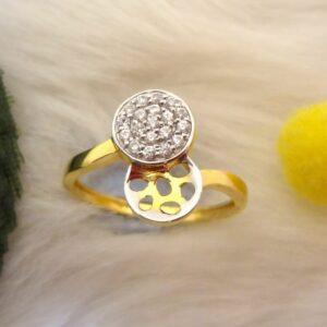 916 gold cz diamond ladies ring