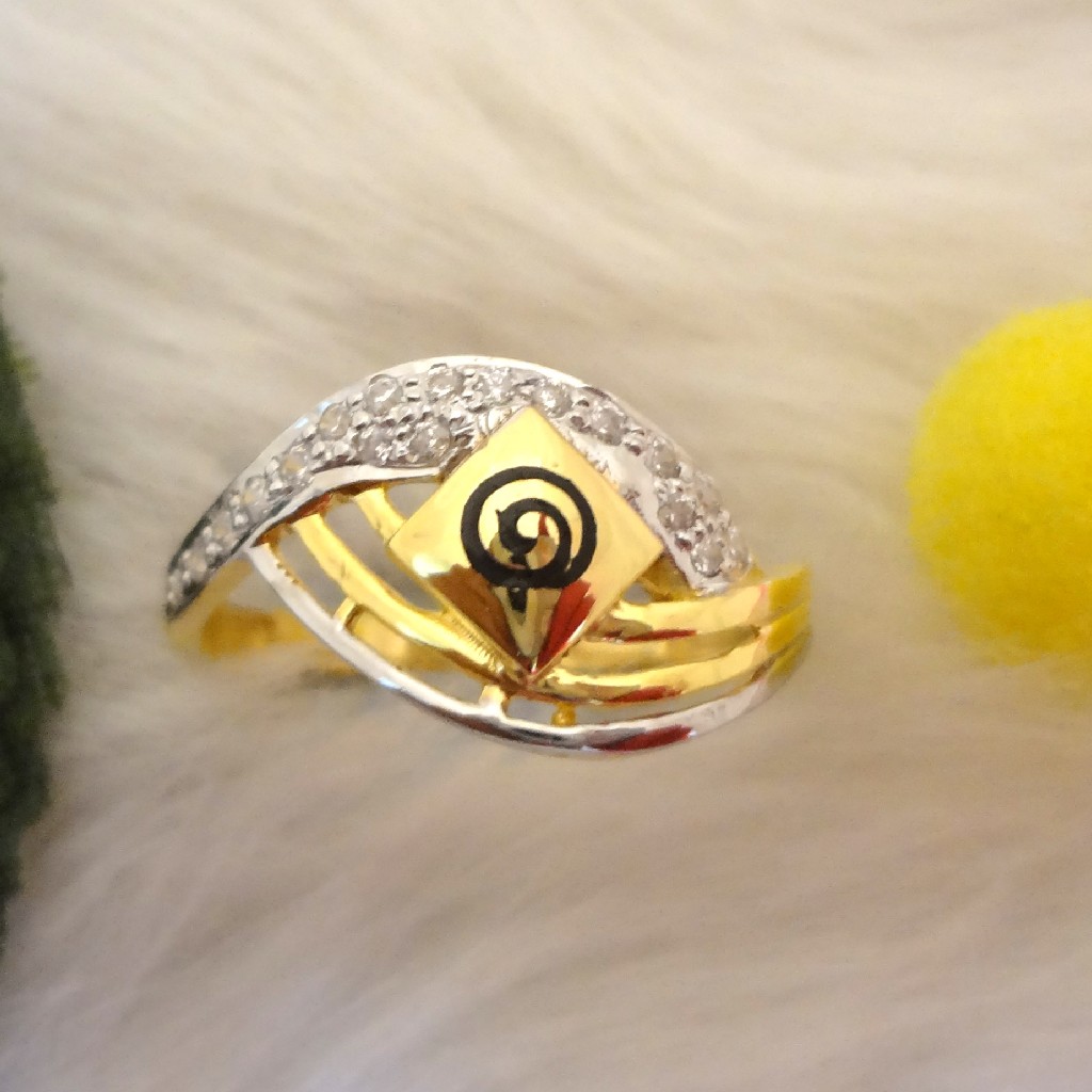 916 gold cz diamond ladies ring