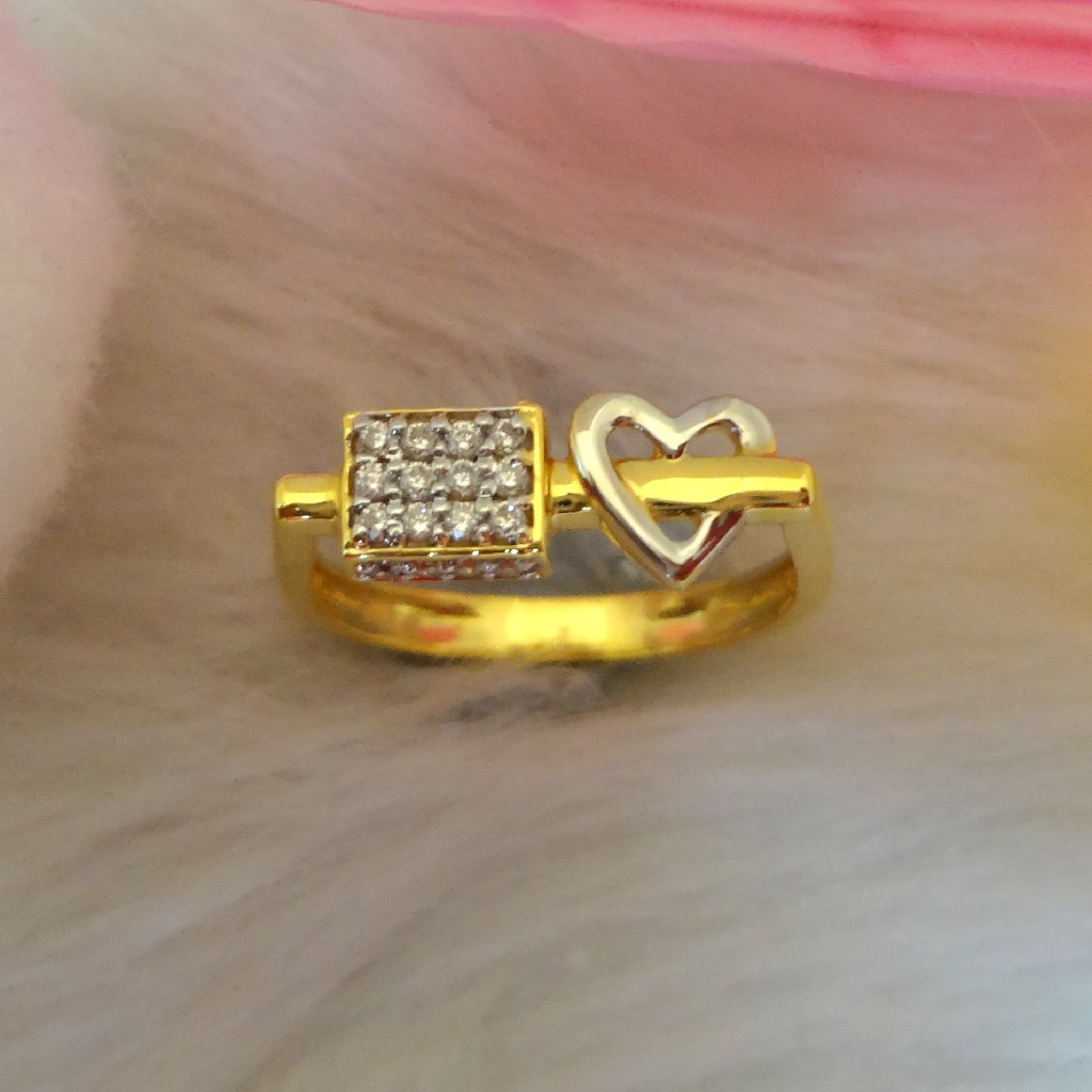 916 gold cz diamond ladies ring