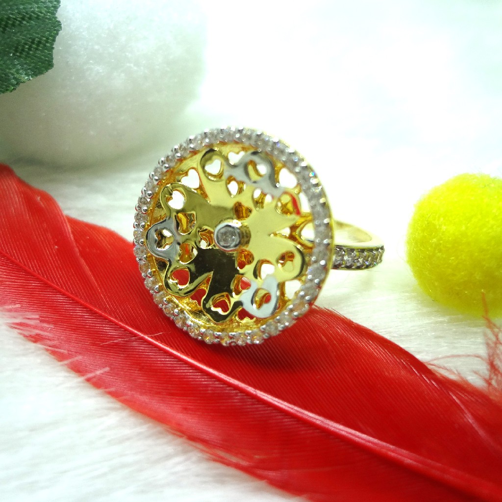 916 gold cz diamond ladies ring