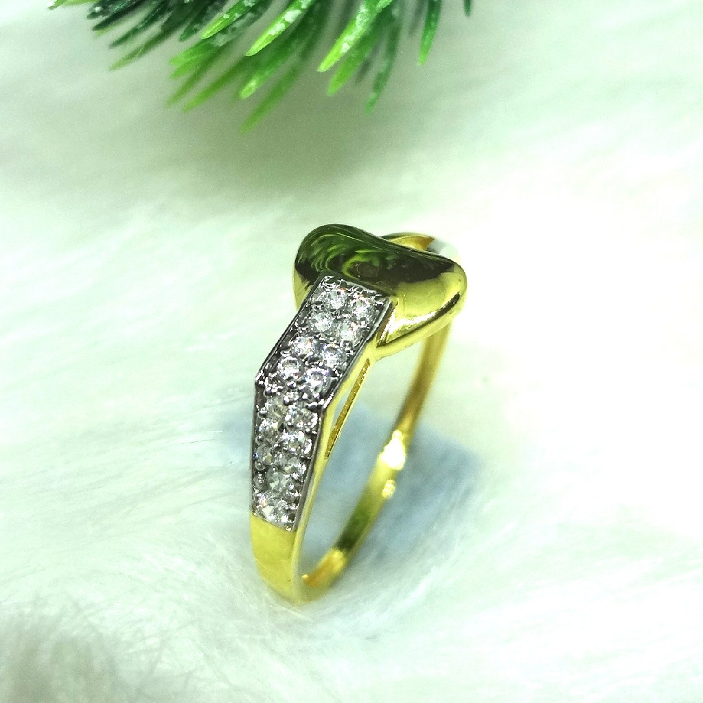 916 Gold Cz Diamond Ladies Ring