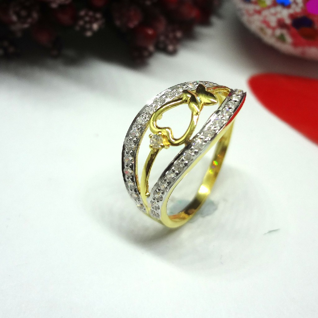 916 gold cz diamond ladies ring