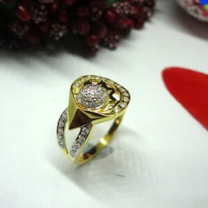 916 gold cz diamond ladies ring