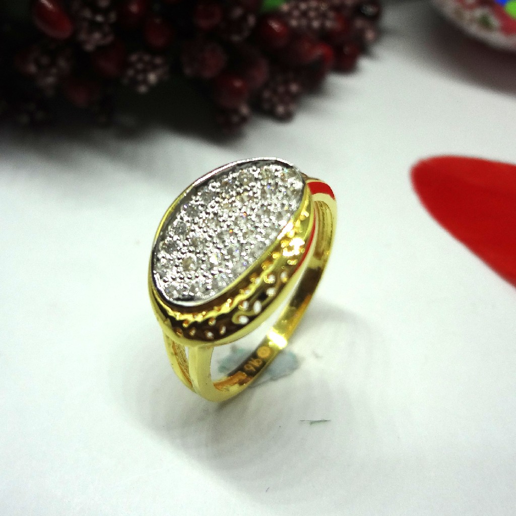 916 gold cz diamond ladies ring