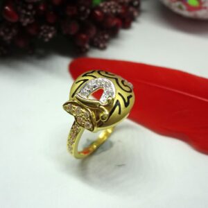 916 gold cz diamond ladies ring