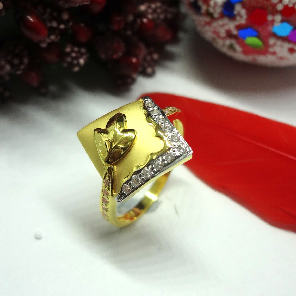 916 gold cz diamond ladies ring