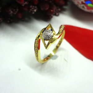 916 gold cz diamond ladies ring