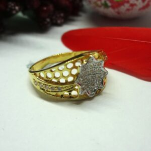 916 gold cz diamond ladies ring