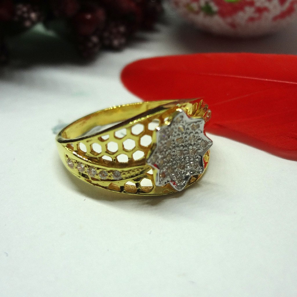 916 gold cz diamond ladies ring