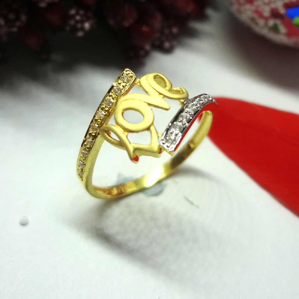 916 gold cz diamond ladies ring