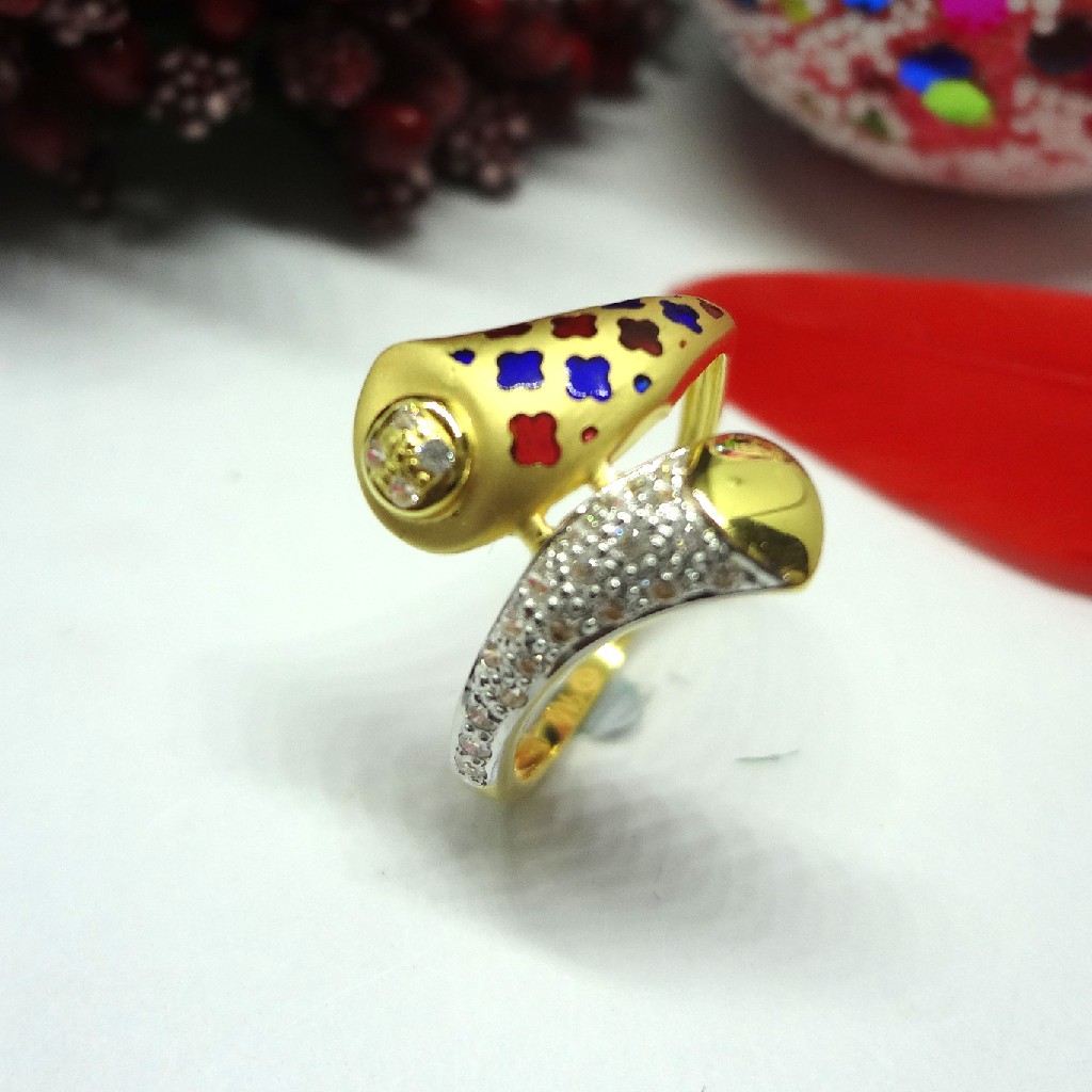 916 gold cz diamond ladies ring