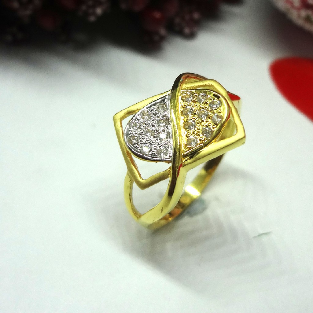 916 gold cz diamond ladies ring