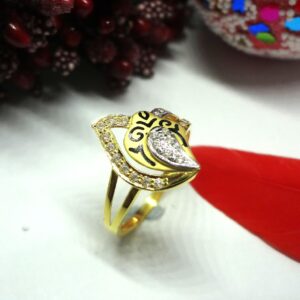 916 gold cz diamond ladies ring