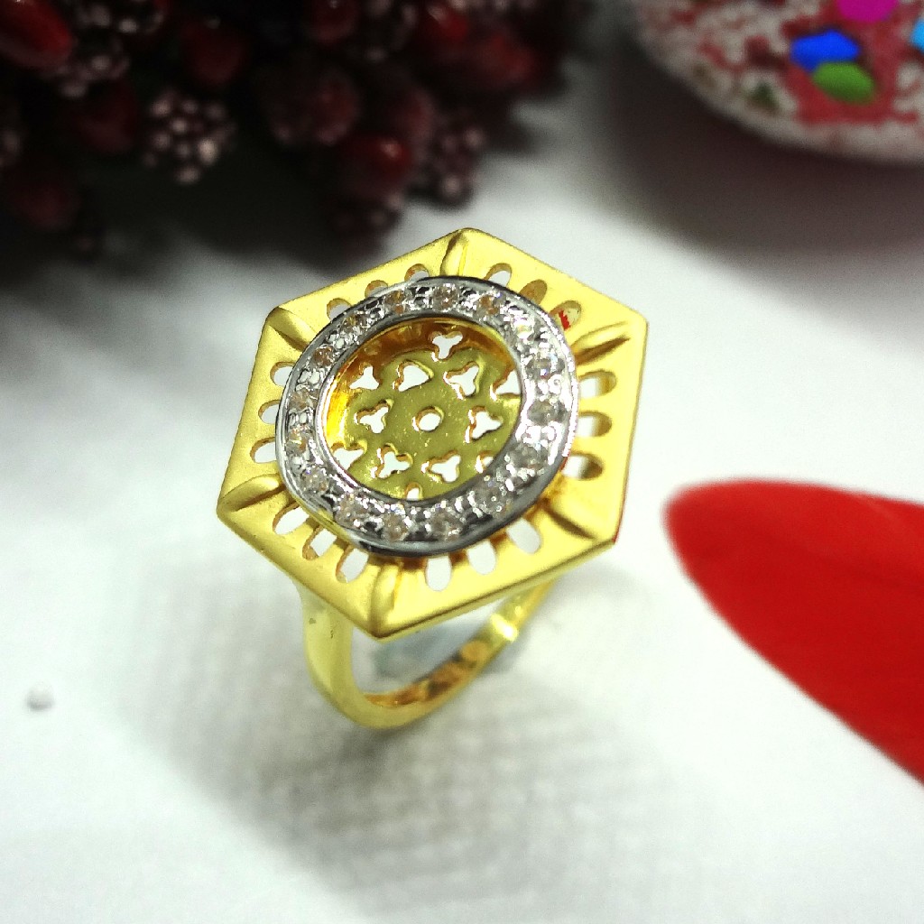 916 gold cz diamond ladies ring