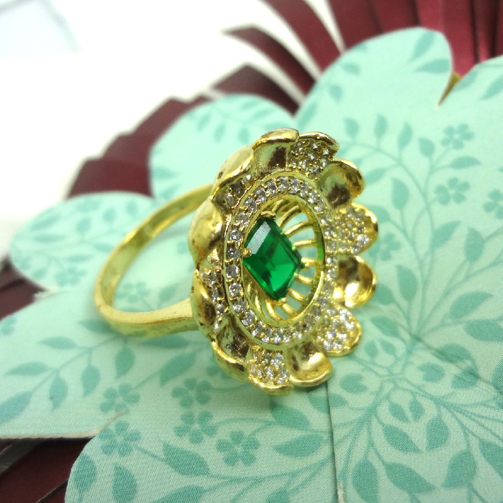916 gold cz diamond ladies ring