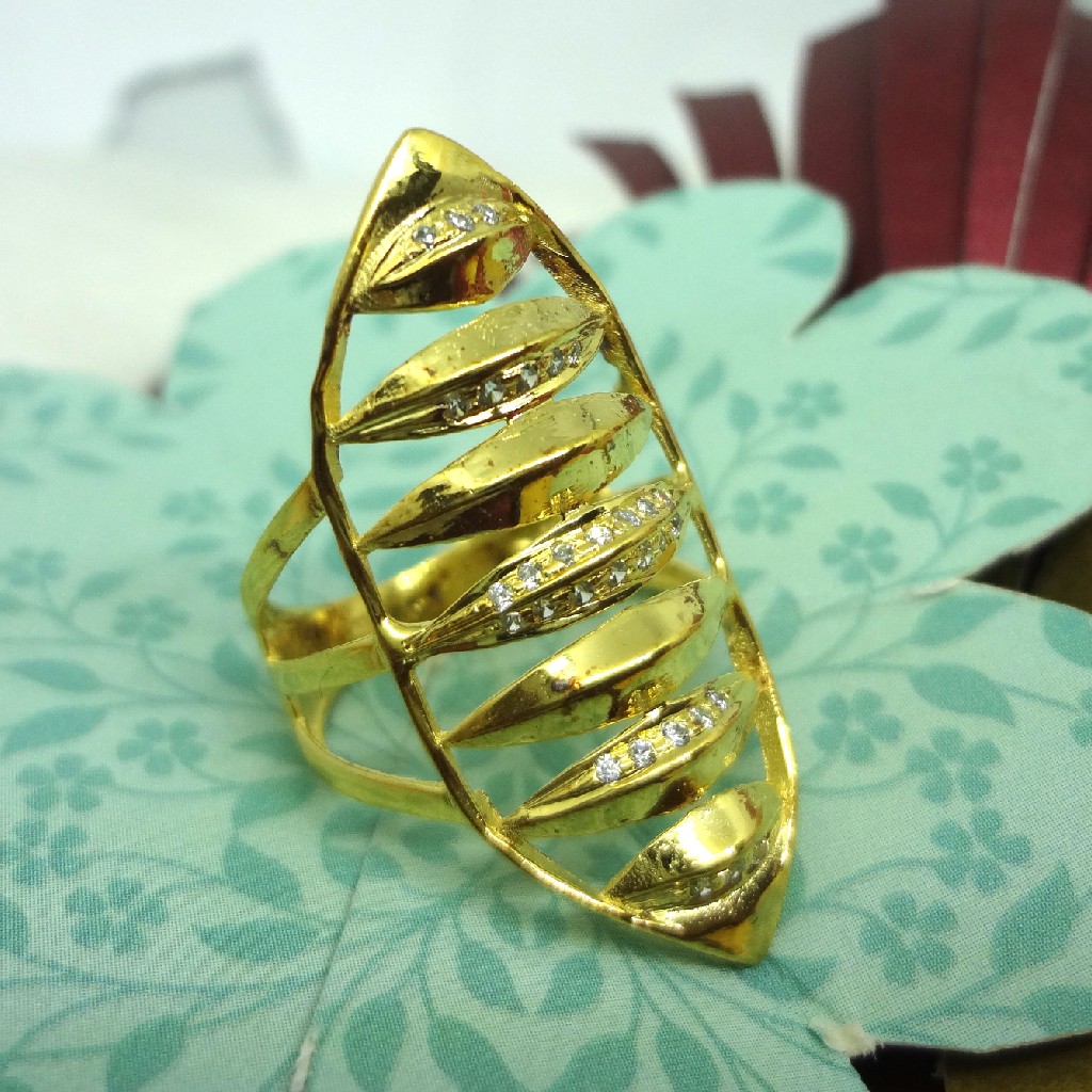 916 gold cz diamond ladies ring