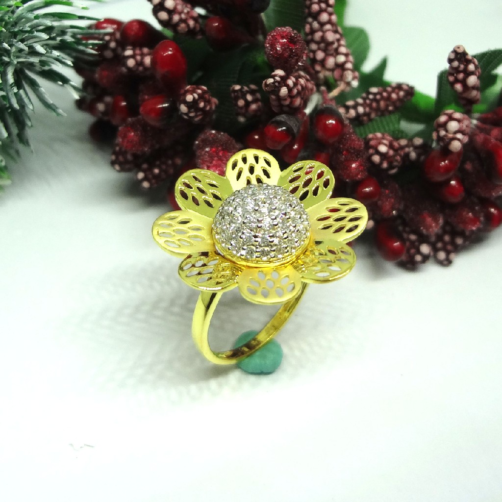 916 gold cz diamond ladies ring