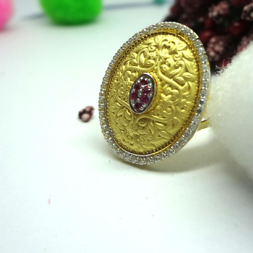 916 gold cz diamond ladies ring
