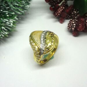 916 gold cz diamond ladies ring
