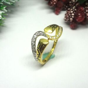 916 Gold Cz Diamond Ladies Ring