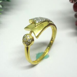 916 gold cz diamond ladies ring