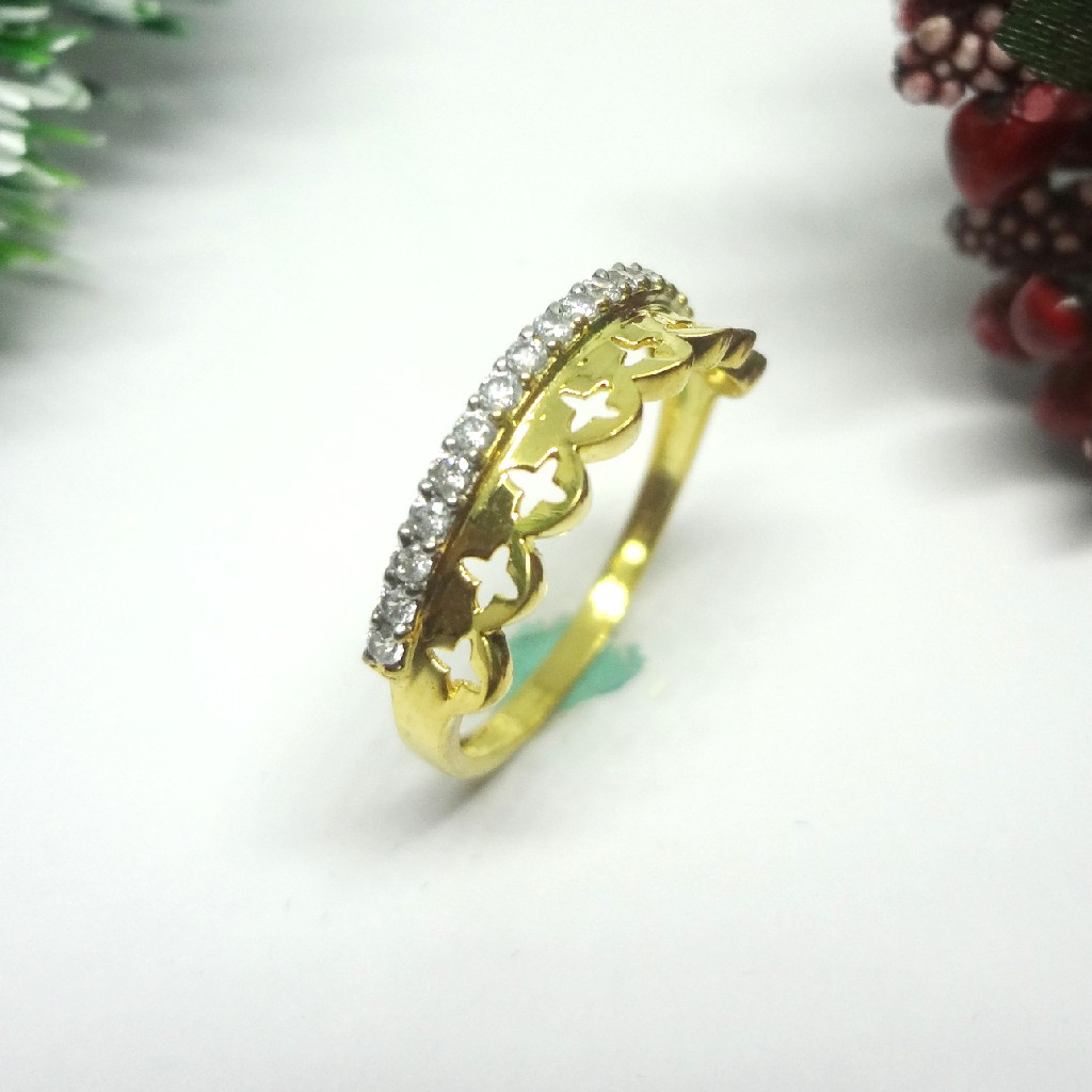 916 gold cz diamond ladies ring