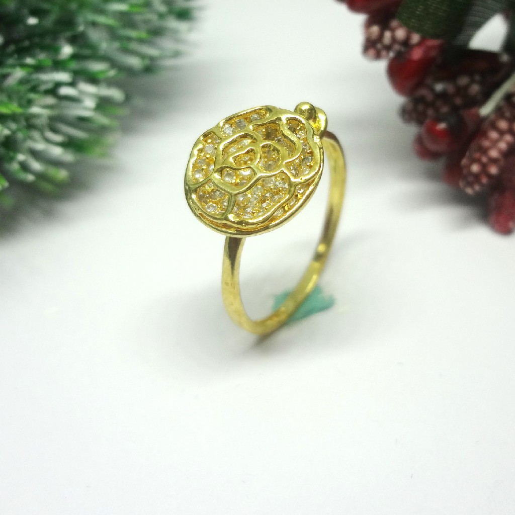 916 gold cz diamond ladies ring
