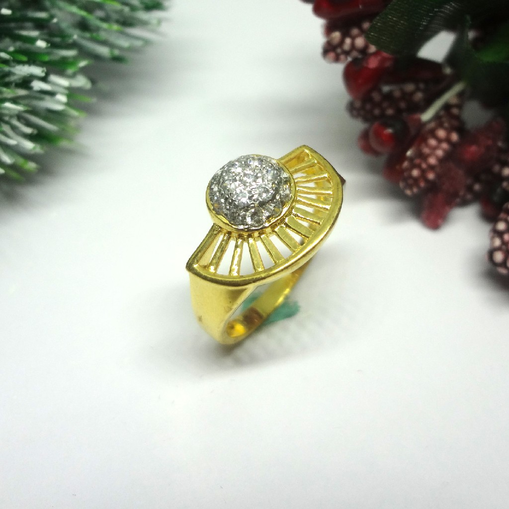 916 gold cz diamond ladies ring