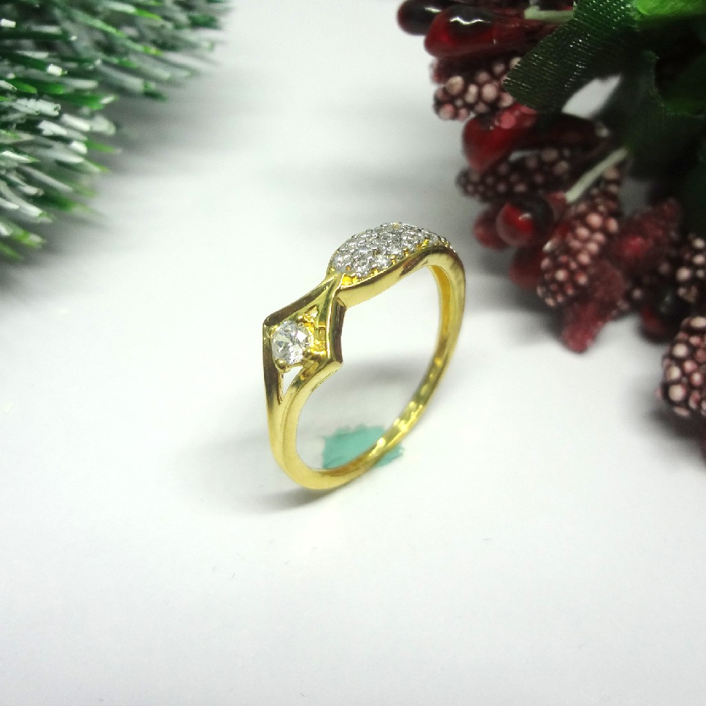 916 gold cz diamond ladies ring