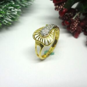 916 gold cz diamond ladies ring