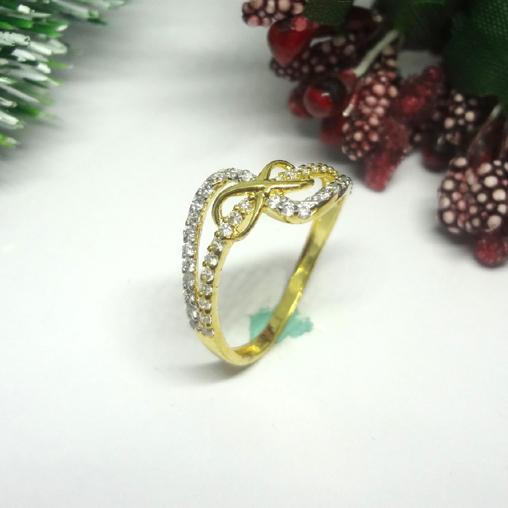 916 gold cz diamond ladies ring