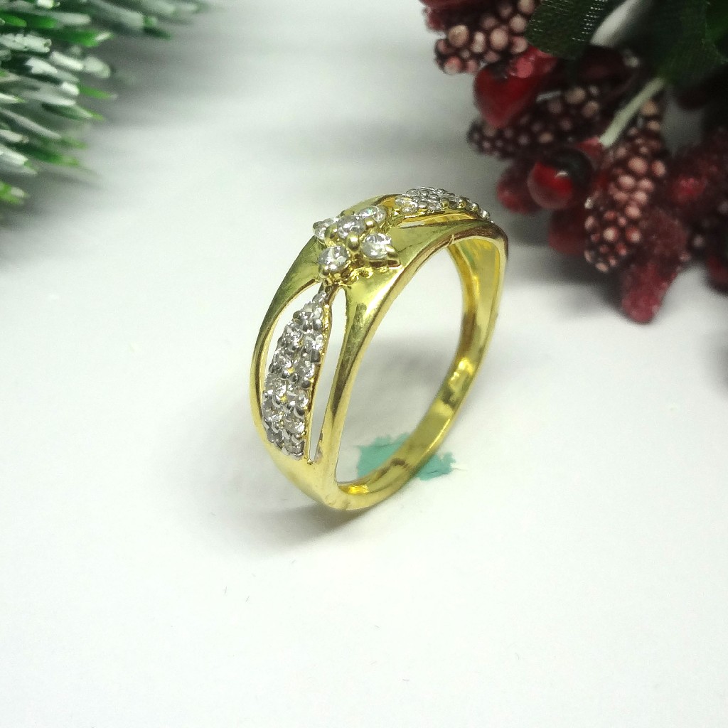 916 gold cz diamond ladies ring