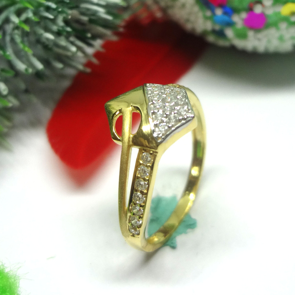 916 gold cz diamond ladies ring