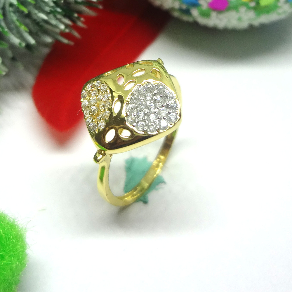 916 gold cz diamond ladies ring