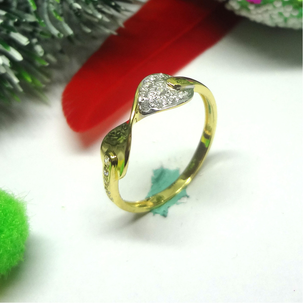 916 gold cz diamond ladies ring - Image 2