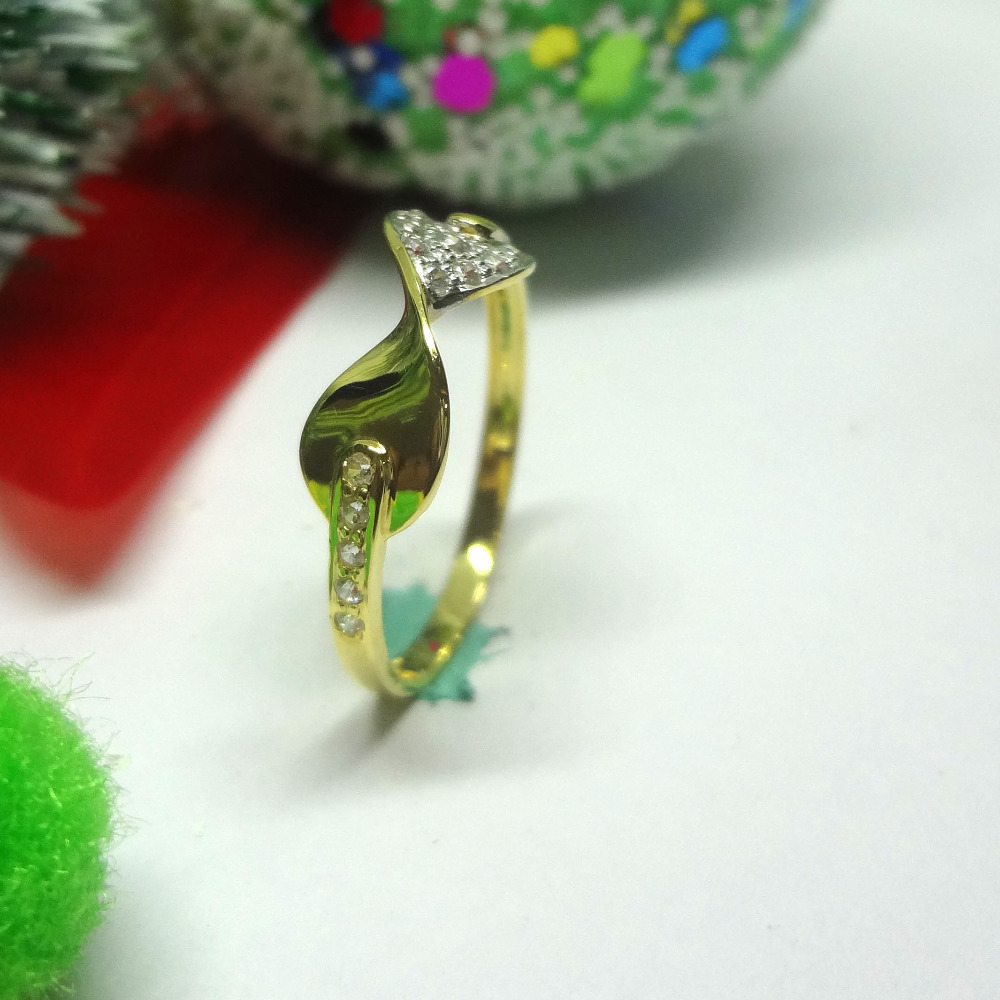 916 gold cz diamond ladies ring