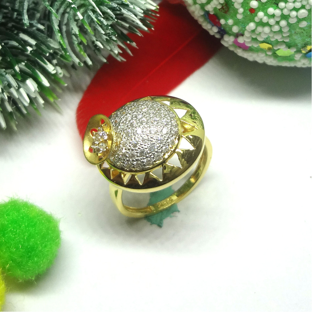 916 gold cz diamond ladies ring