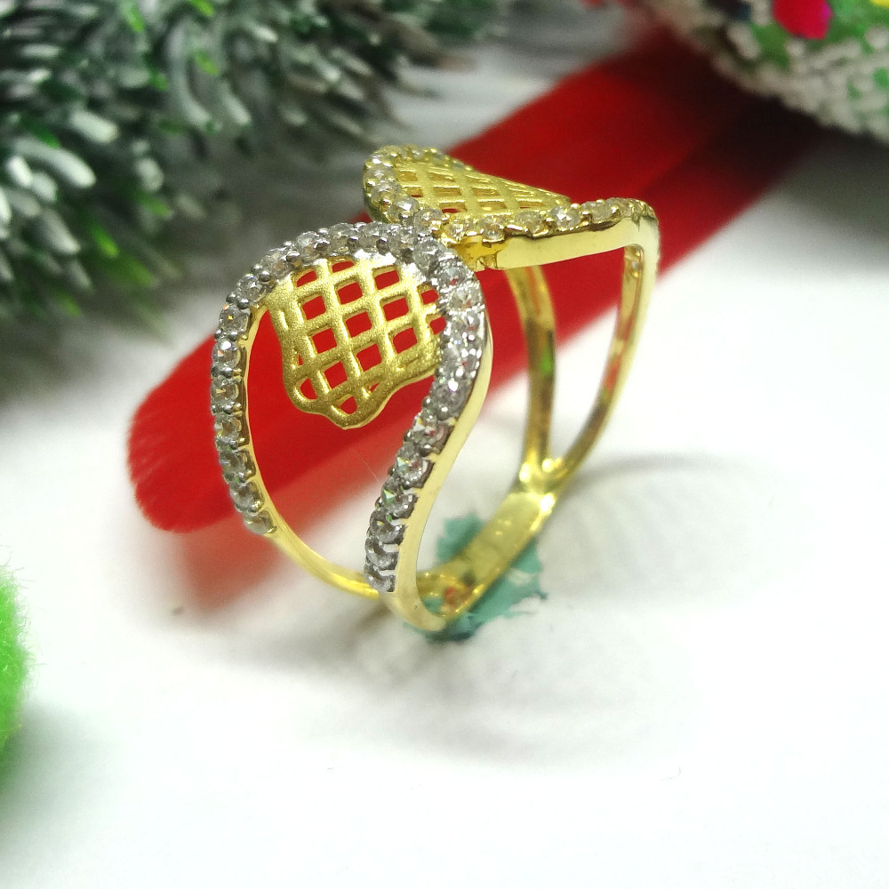 916 gold cz diamond ladies ring