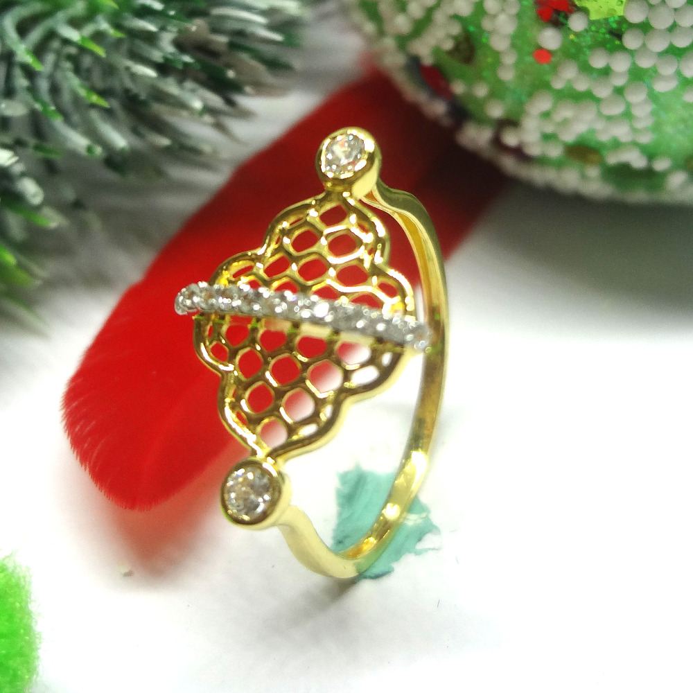 916 gold cz diamond ladies ring