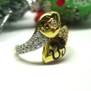 916 gold cz diamond ladies ring